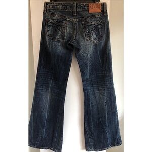 REVICE Los Angeles Victoria Super Low Rise Flare Jeans Ladies 0 25 x 33.5 34